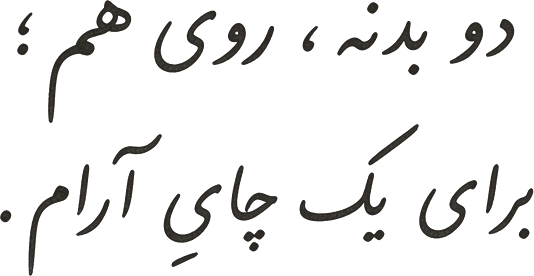 دو بدنه، روی هم؛ برای یک چایِ آرام.